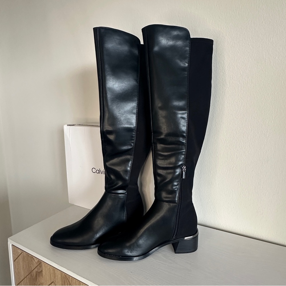 Calvin Klein Black Knee High Boots - Women’s Size 8